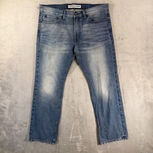 Express Rocco Slim Fit Straight Leg Jeans Mens 36x30 Blue Faded‎ Denim